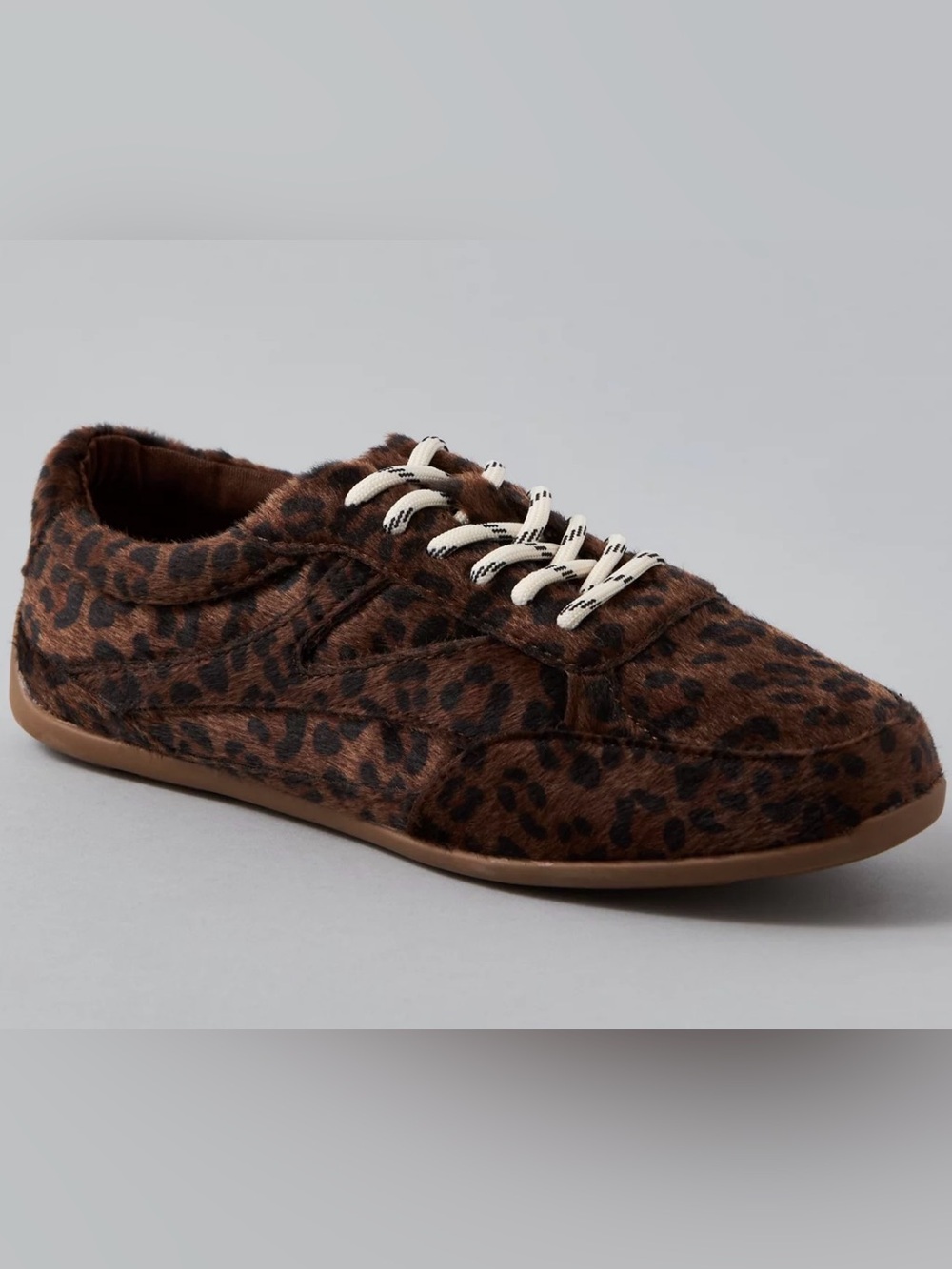 American Eagle Leopard Print Faux-Fur Sneaker